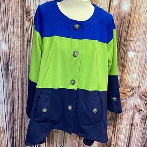 For Cynthia Colorblock Swing‎ Jacket